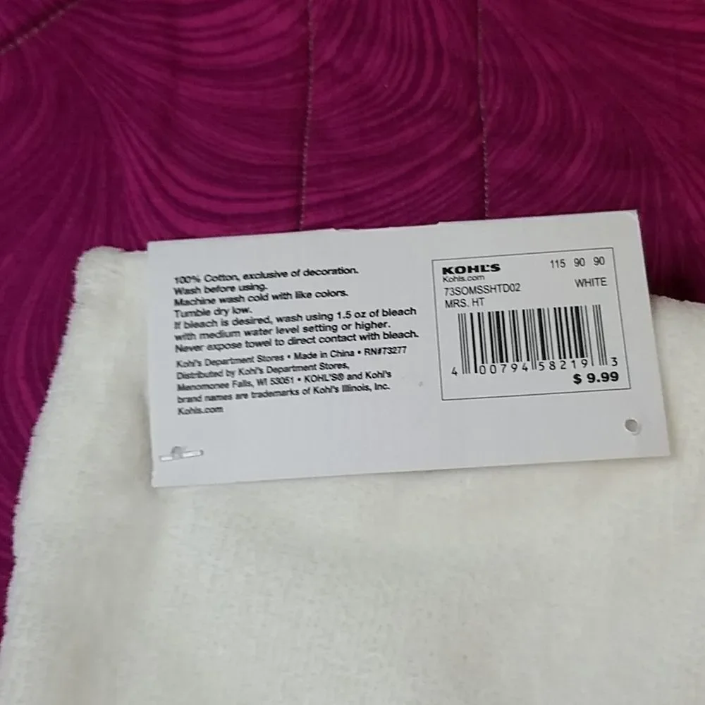 ✔ 5 for $25 Sonoma Mrs hand towel NWT